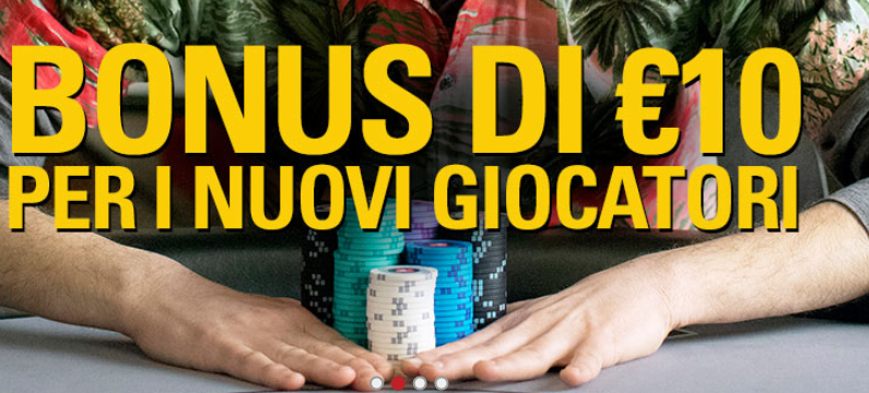 PokerStars: Bonus senza deposito 10 euro - Casinò Legale