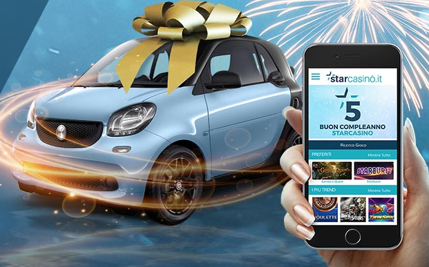 StarCasinò Buon Compleanno: vinci Bonus, iPhone, iPad e Smart ForTwo!
