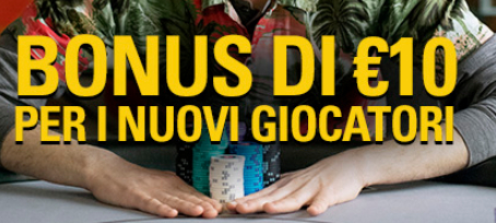 PokerStars: Bonus senza deposito 10 euro