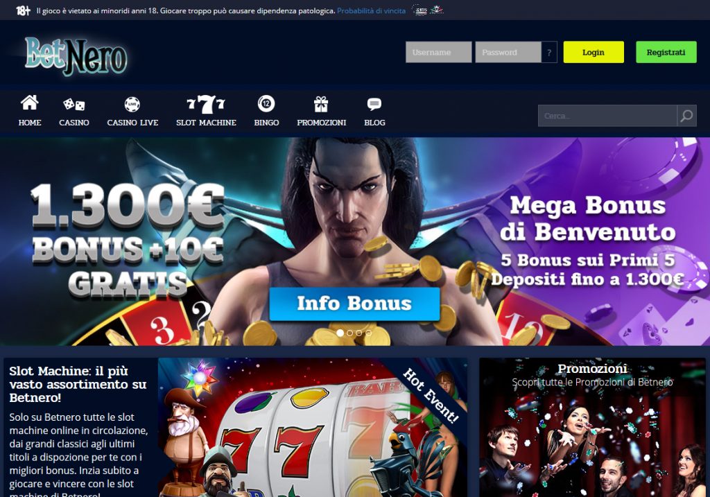 Betnero bonus senza deposito 10€ slot Capecod