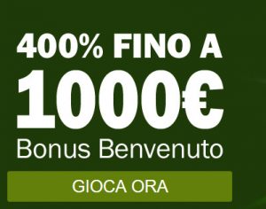 Bonus Benvenuto TitanBet Casinò 400% fino a 1000€