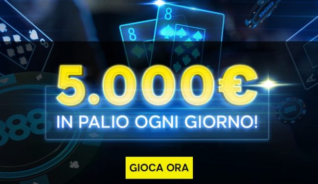 888poker freeroll 5.000€ al giorno